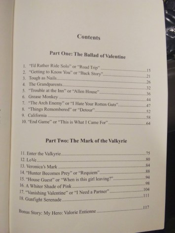 Val One Contents Page